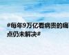 #每年9万亿看病贵的痛点仍未解决#