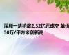 深圳一法拍房2.32亿元成交 单价50万/平方米创新高