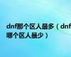dnf那个区人最多（dnf哪个区人最少）
