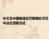 中文及中国制造在巴黎随处可见 中法交流新见证