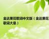 金达莱花歌词中文版（金达莱花歌词大意）