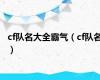 cf队名大全霸气（cf队名）