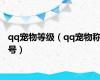 qq宠物等级（qq宠物称号）