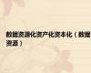 数据资源化资产化资本化（数据资源）