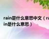 rain是什么意思中文（rain是什么意思）