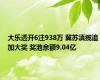 大乐透开6注938万 冀苏滇揽追加大奖 奖池余额9.04亿