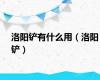 洛阳铲有什么用（洛阳铲）