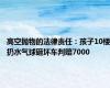 高空抛物的法律责任：孩子10楼扔水气球砸坏车判赔7000