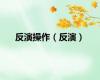 反演操作（反演）