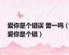 爱你是个错误 曾一鸣（爱你是个错）