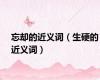 忘却的近义词（生硬的近义词）