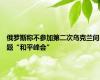 俄罗斯称不参加第二次乌克兰问题“和平峰会”