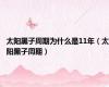 太阳黑子周期为什么是11年（太阳黑子周期）