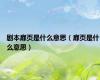 剧本扉页是什么意思（扉页是什么意思）