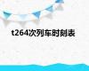 t264次列车时刻表