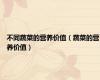 不同蔬菜的营养价值（蔬菜的营养价值）