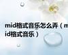 mid格式音乐怎么弄（mid格式音乐）